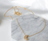 Golden Moon Pendant Necklace for Women – Elegant Casual & Party Jewelry